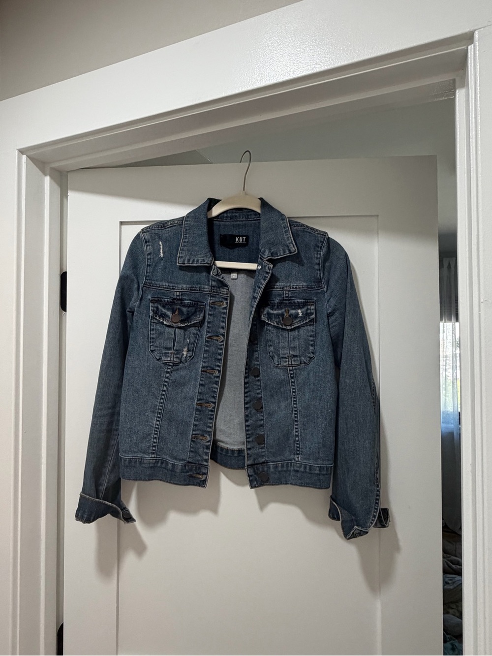 Kut from the Kloth Medium Wash Denim Jacket in Blue